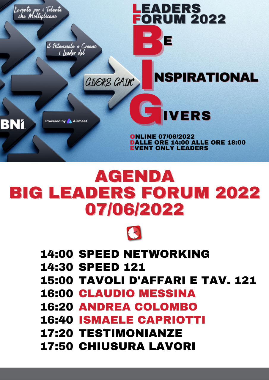 BIG LEADERS FORUM 07.06.2022 - BE INSPIRATIONAL GIVERS